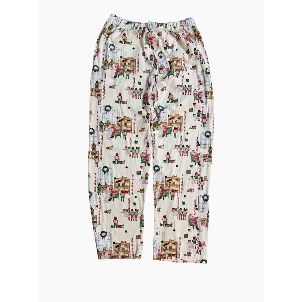 Burt's Bees  Christmans Pajama Pants Womens Size XL Lounge PJs Organic‎ Cotton